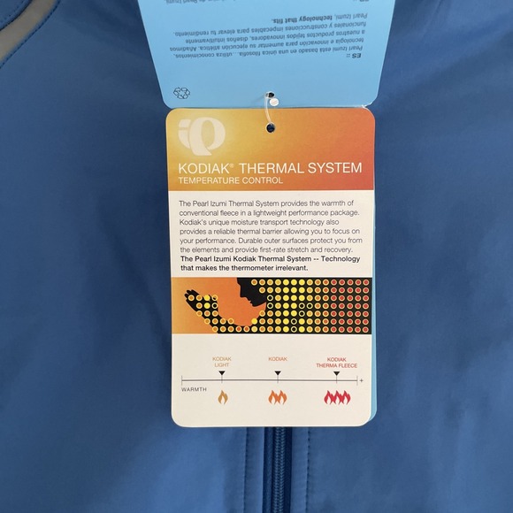 NWT Pearl Izumi Barrier Jacket Blue Women's Large Cold Thermal Full Zip Cycling‎ - Picture 4 of 7